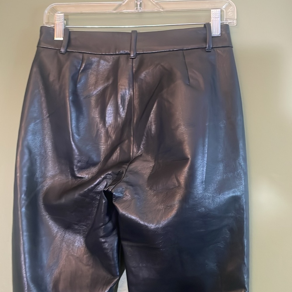 NWOT Wilfred Cabaret Black Flare Vegan Leather Flare Pants Sz 4 - Picture 8 of 9